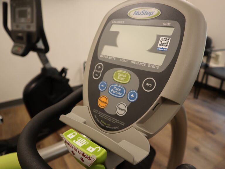 A NuStep machine being used in the Patient going through the Pulmonary Rehabilitation Program by Aspire.